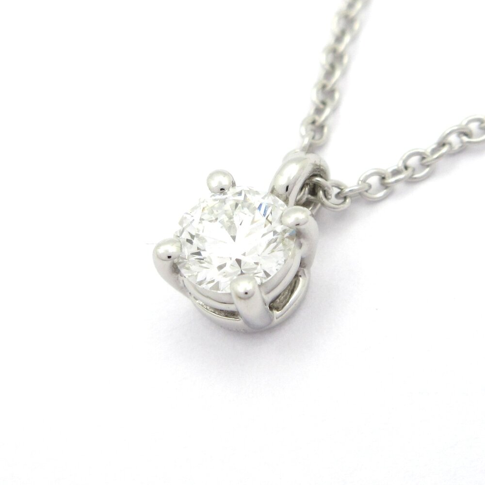 Tiffany & Co. Solitaire Necklace Pt950 Diamond